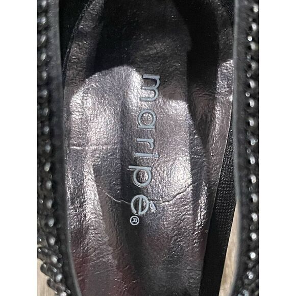 Maripe Black Jeweled heels size 9 - Picture 6 of 11